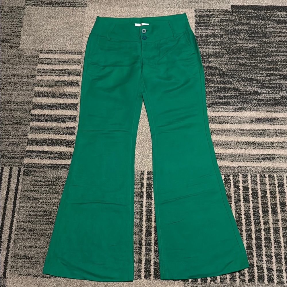 Green Kids Flared Pants